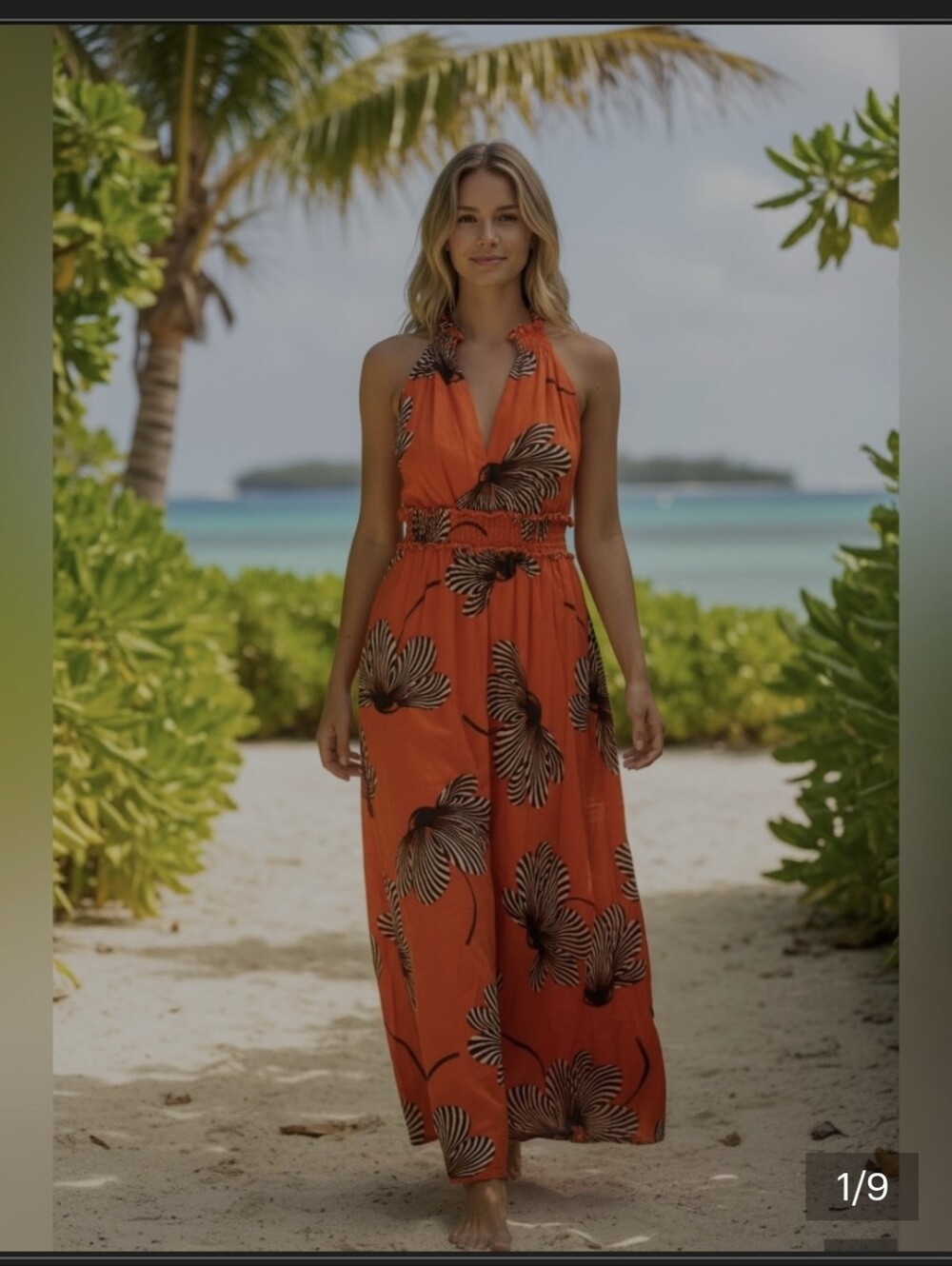 ANN TAYLOR BOHO NWT COTTON LINED RESORT WEAR HALTER MAXI